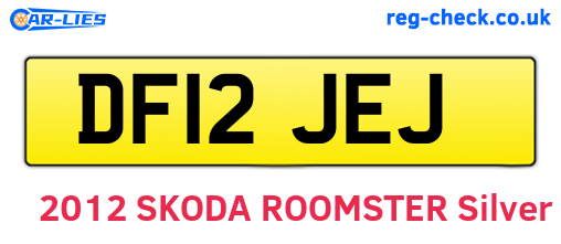 DF12JEJ are the vehicle registration plates.
