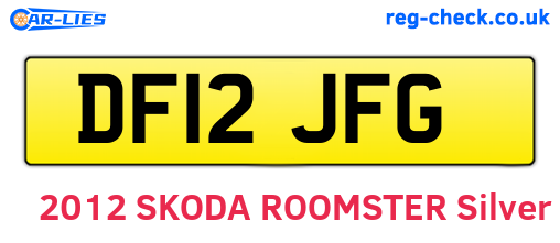 DF12JFG are the vehicle registration plates.