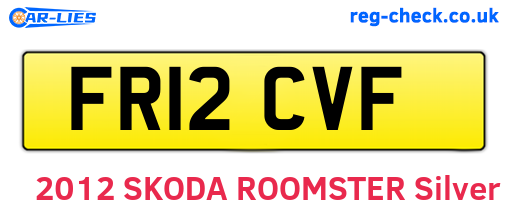 FR12CVF are the vehicle registration plates.