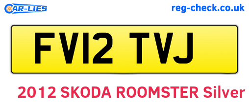 FV12TVJ are the vehicle registration plates.