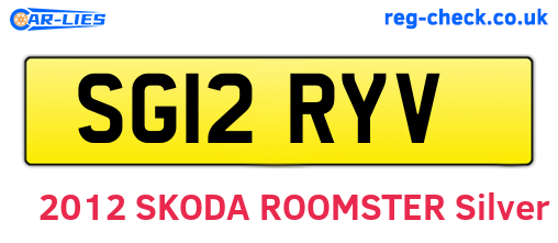 SG12RYV are the vehicle registration plates.