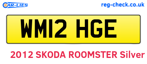 WM12HGE are the vehicle registration plates.