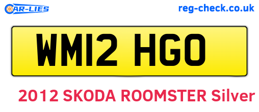 WM12HGO are the vehicle registration plates.