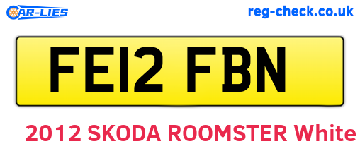 FE12FBN are the vehicle registration plates.