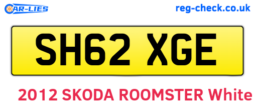SH62XGE are the vehicle registration plates.