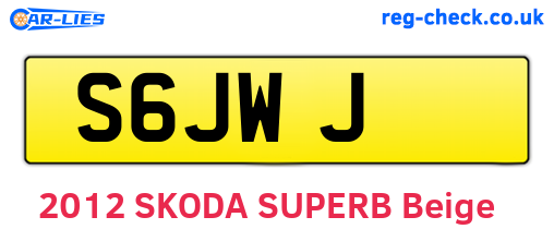 S6JWJ are the vehicle registration plates.