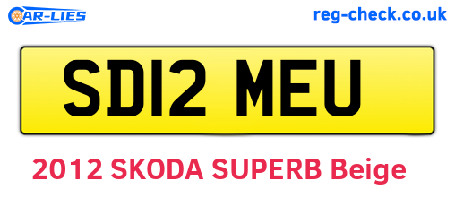 SD12MEU are the vehicle registration plates.
