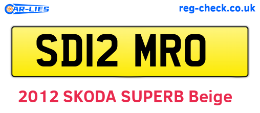 SD12MRO are the vehicle registration plates.