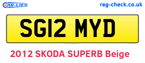 SG12MYD are the vehicle registration plates.