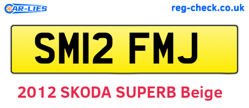 SM12FMJ are the vehicle registration plates.