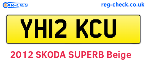 YH12KCU are the vehicle registration plates.