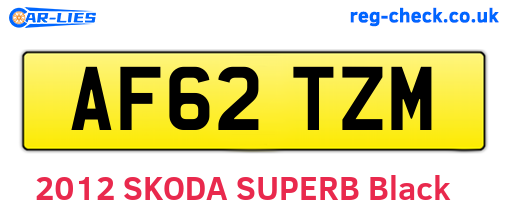 AF62TZM are the vehicle registration plates.