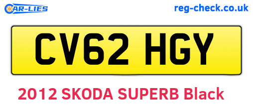 CV62HGY are the vehicle registration plates.