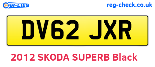 DV62JXR are the vehicle registration plates.