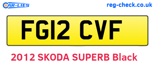 FG12CVF are the vehicle registration plates.