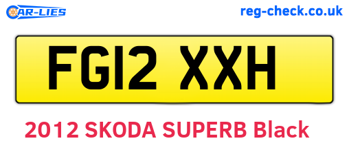 FG12XXH are the vehicle registration plates.