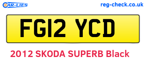 FG12YCD are the vehicle registration plates.