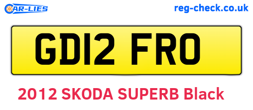 GD12FRO are the vehicle registration plates.