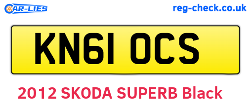 KN61OCS are the vehicle registration plates.