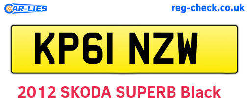 KP61NZW are the vehicle registration plates.