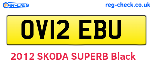 OV12EBU are the vehicle registration plates.