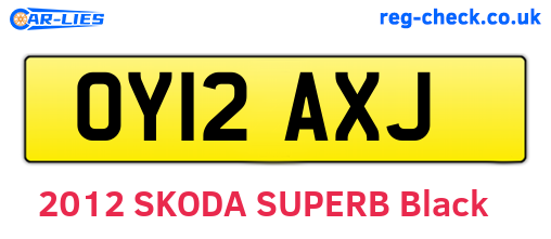 OY12AXJ are the vehicle registration plates.