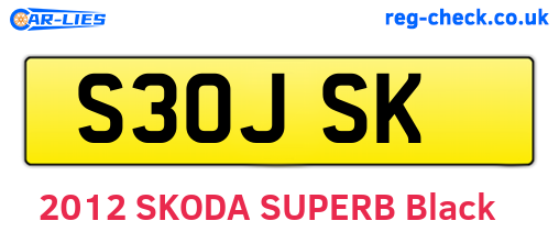 S30JSK are the vehicle registration plates.
