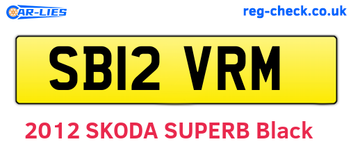 SB12VRM are the vehicle registration plates.