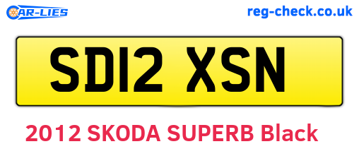 SD12XSN are the vehicle registration plates.