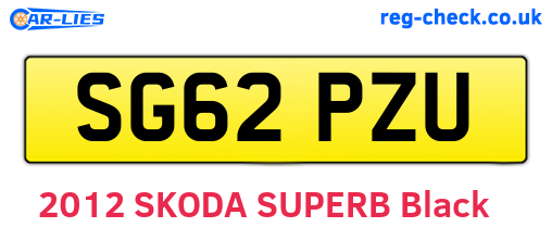 SG62PZU are the vehicle registration plates.
