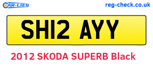 SH12AYY are the vehicle registration plates.