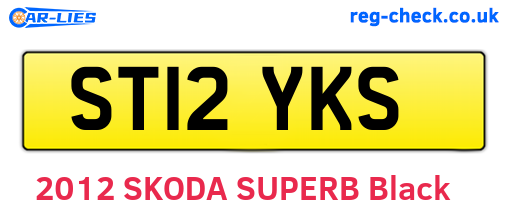 ST12YKS are the vehicle registration plates.