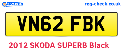 VN62FBK are the vehicle registration plates.