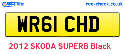 WR61CHD are the vehicle registration plates.