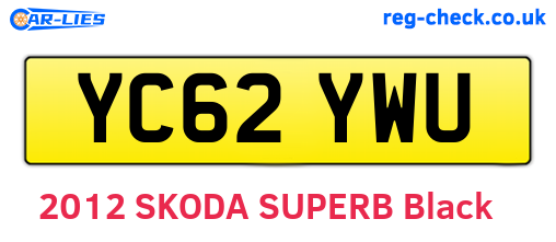 YC62YWU are the vehicle registration plates.