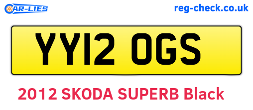 YY12OGS are the vehicle registration plates.