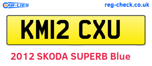 KM12CXU are the vehicle registration plates.
