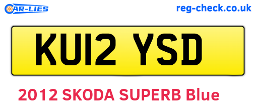 KU12YSD are the vehicle registration plates.