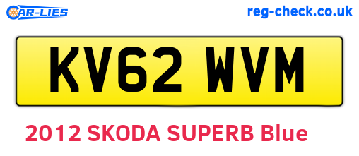 KV62WVM are the vehicle registration plates.