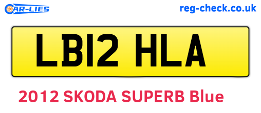 LB12HLA are the vehicle registration plates.