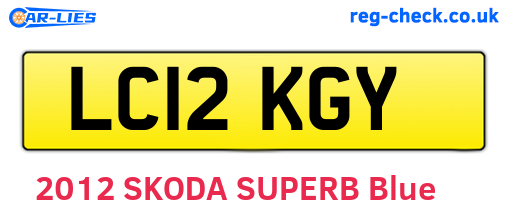 LC12KGY are the vehicle registration plates.
