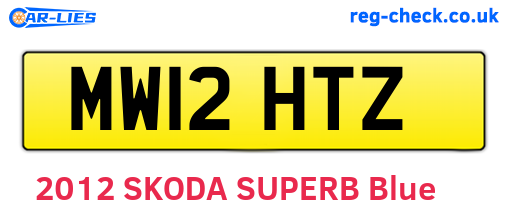 MW12HTZ are the vehicle registration plates.