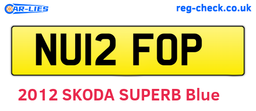 NU12FOP are the vehicle registration plates.