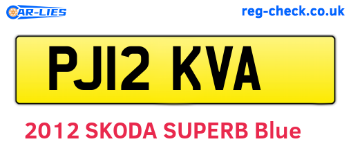 PJ12KVA are the vehicle registration plates.