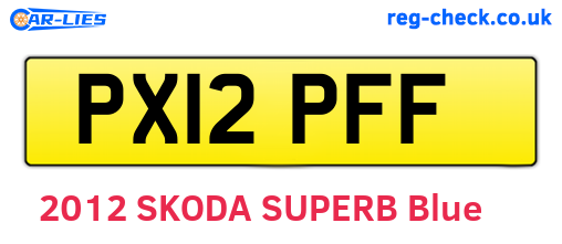 PX12PFF are the vehicle registration plates.