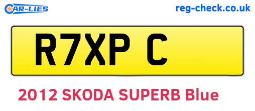 R7XPC are the vehicle registration plates.