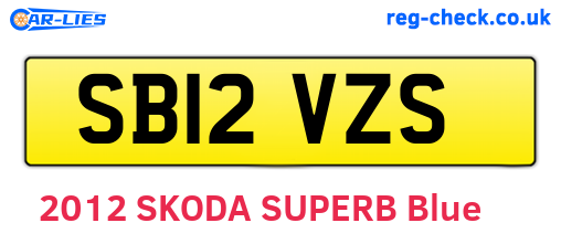 SB12VZS are the vehicle registration plates.