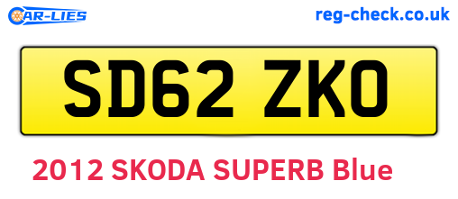 SD62ZKO are the vehicle registration plates.