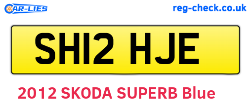 SH12HJE are the vehicle registration plates.