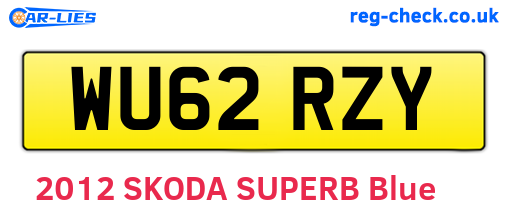 WU62RZY are the vehicle registration plates.